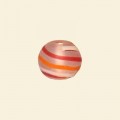 Red Round Matt Glass Bead - 12mm 