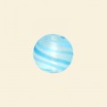 Aqua Round Matt Glass Bead - 12mm 