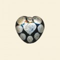 Black Handmade Glass Glitter Heart Bead - 15mm 