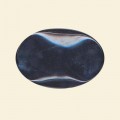 Black Agate Wavy Oval Bead - 20mm x 30mm 