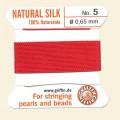 Red 100% Silk Thread and Needle - Pack