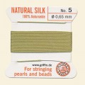 Light Green 100% Silk Thread and Needle - Pack