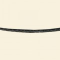 Black Braided Leather (3x4 ply) - 3mm - 1 Metre