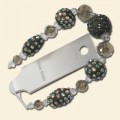 Black/Topaz AB Assorted Glass Bead String