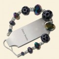 Purple Metallic Assorted Glass Bead String