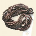 Earth Colour Glass Seed Beads - 15" String