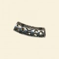 Pewter Effect Filigree Tube - 22mm 