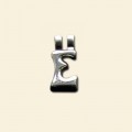 Plated Letter E Pendant - 12mm 