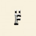 Plated Letter F Pendant - 12mm 