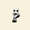 Plated Letter P Pendant - 12mm 