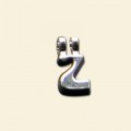 Plated Letter Z Pendant - 12mm 