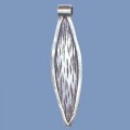 Thai Silver Leaf Pendant - 55mm x 15mm 