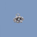 Thai Silver Flower Pendant - 10mm 