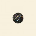 Grey/Jet Shamballa Crystal Pave Beads - 10mm 