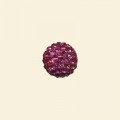 Fuchsia Shamballa Crystal Pave Beads - 10mm 