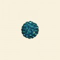Aqua Shamballa Crystal Pave Beads - 10mm 