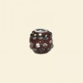 Brown Shamballa Pave Bead set with Crystals - 10mm 
