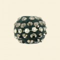 Blue Shamballa Pave Bead set with Crystals - 15mm 