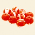 Orange Glass Cushion Beads - 10mm - Pack of 10