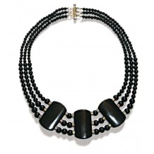 Black Agate Gemstone Necklace