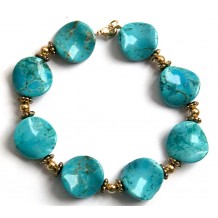 Turquoise & Gold Bracelet
