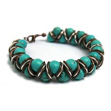 Turquoise Zig-Zag Bracelet