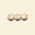 White Dyed Howlite Round Bead - 8mm - 16" String
