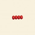 Red Dyed Howlite Rondelle Bead - 8mm - 16" String