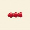 Red Dyed Howlite Puff Heart Bead - 12mm - 16" String