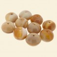 Cream Glass Cushion Beads - 10mm - Pack of 10